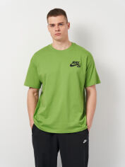 Акция на Футболка довга чоловіча Nike M Nk Sb Tee Logo DC7817-350 XL Зелена от Rozetka
