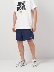 Акція на Шорти бавовняні чоловічі Nike M Nk Club Knit Short FQ4359-410 S Темно-сині від Rozetka