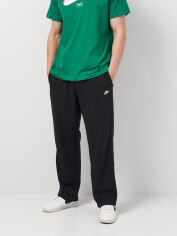 Акція на Спортивні штани чоловічі Nike Sportswear Club Open-Hem FQ4332-010 L Black/White від Rozetka