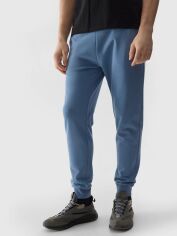 Акція на Спортивні штани чоловічі 4F Trousers Cas M603 4FWSS24TTTROM603-32S 2XL Блакитні від Rozetka