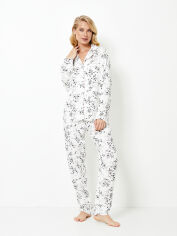 Акція на Піжама (сорочка + штани) Aruelle Zillie pajama long XL Біла від Rozetka