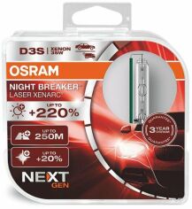 Акція на Ксеноновая лампа Osram D3S Night Breaker Laser +220% (66340XNN-HCB) від Stylus