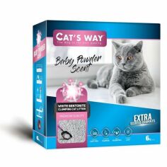 Акція на Наповнювач для котячого туалету Cats Way з ароматом дитячої присипки 6 л (6л Рожев_BOX) від Y.UA