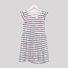 Акція на Дитяче літнє плаття для дівчинки H&M 0561552_серця 110-116 см Біле від Rozetka