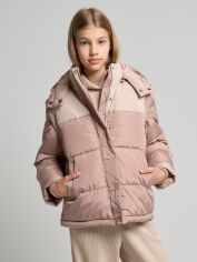 Акция на Дитяча демісезонна стьобана куртка для дівчинки Big Star Philippa 134 см Бежева от Rozetka