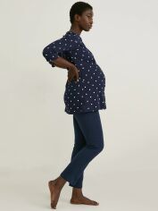 Акция на Піжама (кофта + штани) для вагітних бавовняна C&A 2184654b96 L Темно-Синя от Rozetka