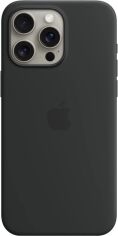 Акция на Панель Apple MagSafe Silicone Case для Apple iPhone 15 Pro Max Black (MT1M3ZM/A) от Rozetka