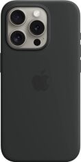Акция на Панель Apple MagSafe Silicone Case для Apple iPhone 15 Pro Black (MT1A3ZM/A) от Rozetka