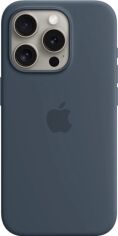 Акція на Панель Apple MagSafe Silicone Case для Apple iPhone 15 Pro Storm Blue (MT1D3ZM/A) від Rozetka