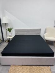 Акція на Простирадло на резинці Ecotton 180х200 Black Полісатин від Rozetka