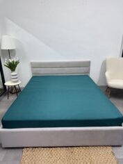Акція на Простирадло на резинці Ecotton 180х200 Dark Green Полісатин від Rozetka