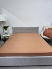 Акція на Простирадло на резинці Ecotton 140х200 Orange Полісатин від Rozetka