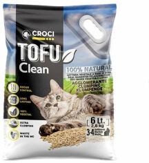Акция на Наповнювач для котячого туалету Croci Tofu Clean 6 л (8023222138117) от Y.UA