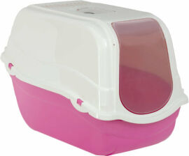 Акція на Туалет для кошек Bergamo Romeo Corall бокс фильтром 57x39x41 см розовый від Stylus