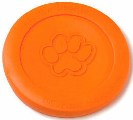 Акция на Игрушка для собак West Paw Zisc Large Tangerine Фрисби большая оранжевая 22 см (ZG031TNG) от Stylus