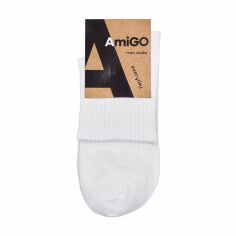 Акция на Шкарпетки чоловічі AmiGO середні, спорт, білі, розмір 25 от Eva