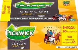 Акция на Чай чорний Pickwick Original Ceylon 100 пакетиків от Rozetka