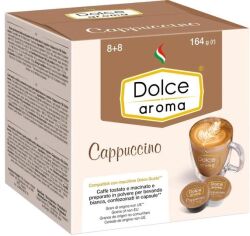 Акция на Капсула Dolce Aroma Cappucino для системи Dolce Gusto 13.5 г х 8 шт. + 7 г х 8 шт. от Rozetka