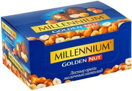 Акція на Упаковка шоколаду Millennium Golden Nut Молочний з цілим горіхом 40 г х 14 шт від Rozetka