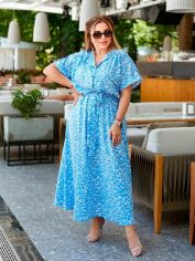 Акция на Сукня-сорочка жіноча Irma Style 2314 54-56 Блакитне от Rozetka