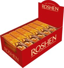 Акция на Упаковка шоколадних батончиків Roshen Батон молочно-шоколадний з начинкою карамель 40 г х 30 шт. от Rozetka