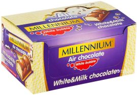 Акція на Упаковка шоколаду Millennium Білий пористий у молочному шоколаді 32 г х 16 шт від Rozetka