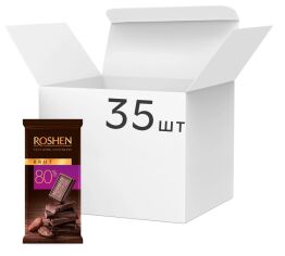 Акция на Упаковка шоколаду Roshen чорного Brut 80% ВКФ 85 г х 35 шт от Rozetka