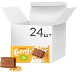 Акція на Упаковка шоколаду Roshen Lacmi молочний з сезамом 90 г х 24 шт від Rozetka