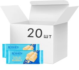 Акція на Упаковка шоколаду Roshen Білий пористий 80 г х 20 шт. від Rozetka