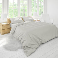 Акція на Постельное белье Light Grey бязь-gold Good-Dream светло-серый Семейный комплект від Podushka