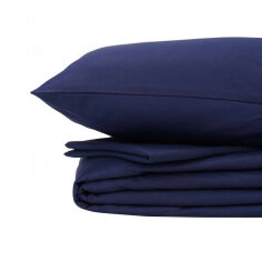 Акція на Комплект постельного белья в кроватку бязь Dark Blu Good-Dream темно-синий Детский комплект від Podushka