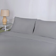 Акція на Комплект постельного белья бязь Grey Good-Dream серый Полуторный комплект пододеяльник 160см від Podushka