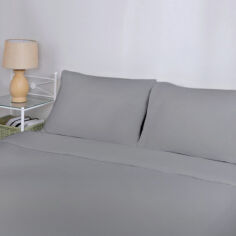 Акция на Комплект постельного белья бязь Grey Good-Dream серый Полуторный евро комплект от Podushka