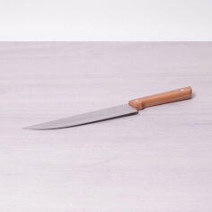 Акція на Нож поварской Kamille 20см из нержавеющей стали с деревянной ручкой 5315 від Podushka