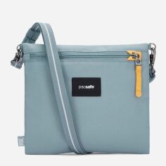Акція на Сумка крос-боді через плече жіноча тканинна маленька Pacsafe GO crossbody pouch 35125528 М'ятна від Rozetka