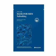 Акция на Чоловіча тканинна освіжальна маска для обличчя Mizon Joyful Time Mask For Men Refreshing, 24 мл от Eva