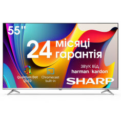 Акція на Телевізор Sharp 4T-C55FP1EL2AB від Comfy UA