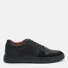 Акция на Чоловічі кеди низькі Prime Shoes 12-348-30110 43 28.5 см 348 Black Leather от Rozetka