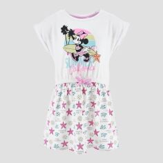 Акция на Дитяче літнє плаття для дівчинки Disney Minnie EX1091 128 см Біле от Rozetka