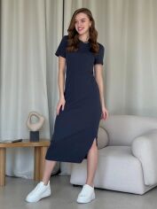 Акція на Сукня-футболка міді літня жіноча Merlini Кассо 700000130 L-XL Сіра від Rozetka