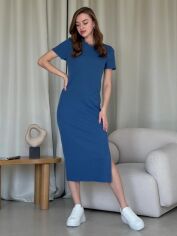 Акція на Плаття-футболка довге літнє жіноче Merlini Кассо 700000131 L-XL Синє від Rozetka