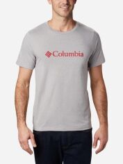 Акция на Футболка бавовняна чоловіча Columbia CSC Basic Logo Short Sleeve 1680051-039 M Сіра от Rozetka