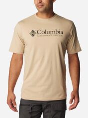 Акция на Футболка бавовняна чоловіча Columbia CSC Basic Logo Short Sleeve 1680051-277 M Світло-бежева от Rozetka