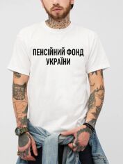 Акція на Футболка бавовняна довга чоловіча Love&Live Пенсійний Фонд України LLP04589 XL Біла від Rozetka