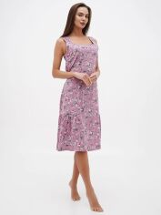 Акція на Піжамна сукня жіноча великих розмірів бавовняна Трикомир 40120055 52 Бузкова від Rozetka