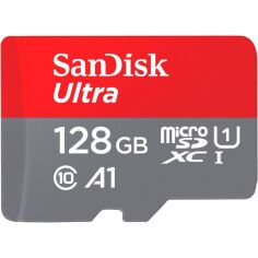 Акція на Карта памяти SanDisk microSD  128GB C10 UHS-I R140MB/s Ultra (SDSQUAB-128G-GN6MN) від MOYO