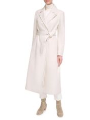 Акция на Пальто осіннє довге жіноче Calvin Klein 621993580 10 Бежеве от Rozetka