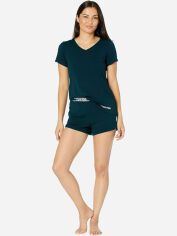 Акція на Піжама (футболка + шорти) з віскози жіноча Calvin Klein 234478917 L Зелена від Rozetka