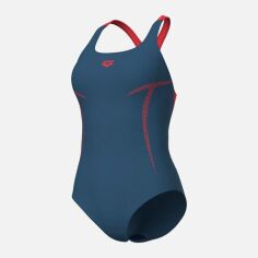 Акція на Суцільний купальник жіночий Arena Pro File Swim Pro Back Graphic 007247-700 38 Темно-синій/Червоний від Rozetka