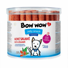 Акция на Лакомство для собак Bow wow палочки мини-салями из говядины и коллагена 12 см 60 шт. (BW465) от Stylus